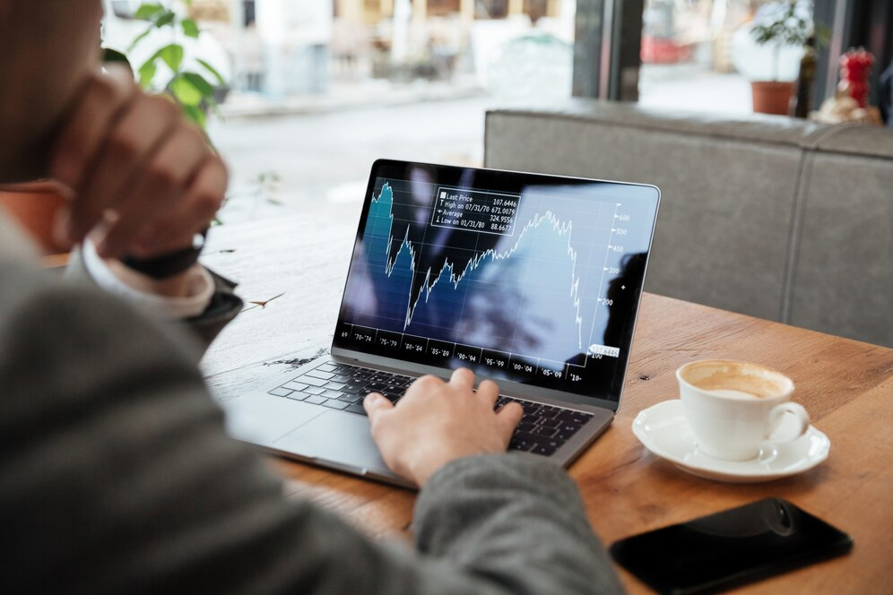 Man working on a laptop